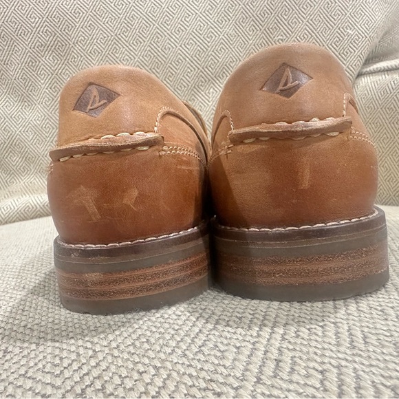New without tags men’s 10 1/2 leather Sperry top slider shoes - Picture 2 of 5